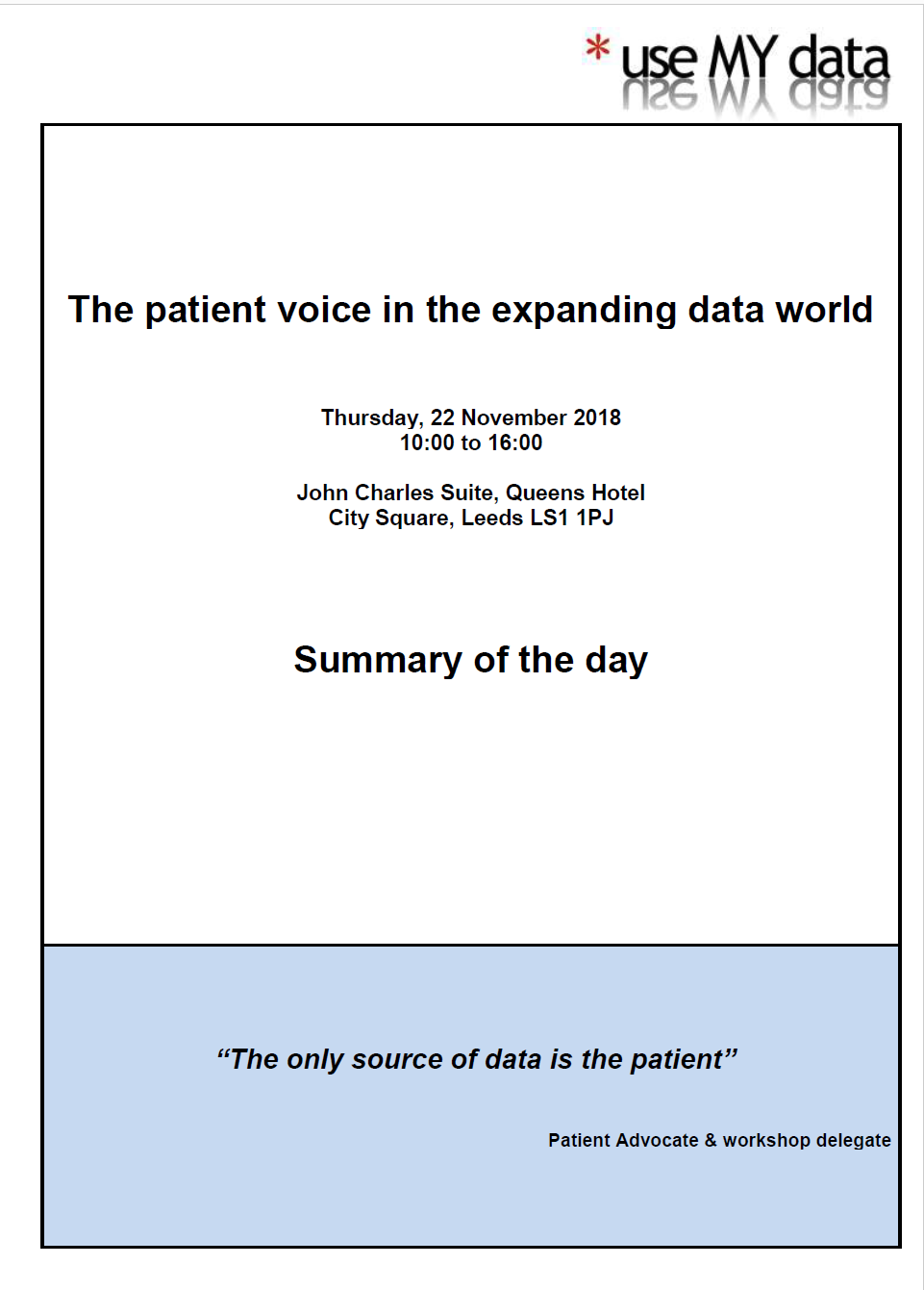 Patient Voice